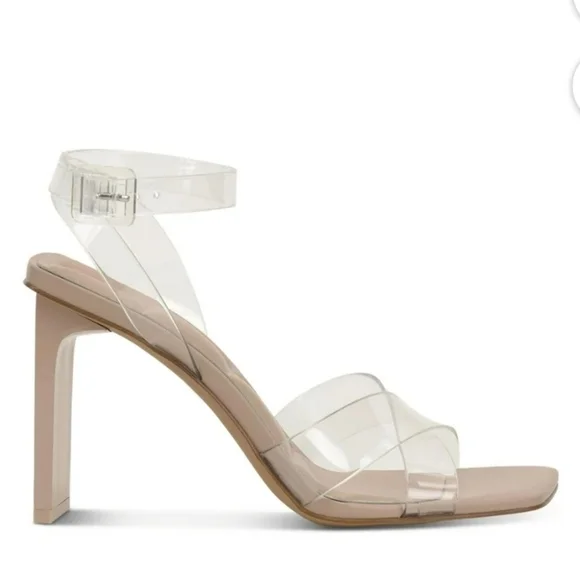INC Women's Averna Criss- Cross Front Ankle Strap Clear Heel, Size 8.5M - Picture 1 of 9
